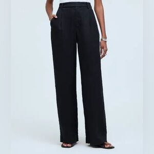 Madewell | The Tall Harlow Wide-Leg Pant | 100% Linen | Black | Size 2